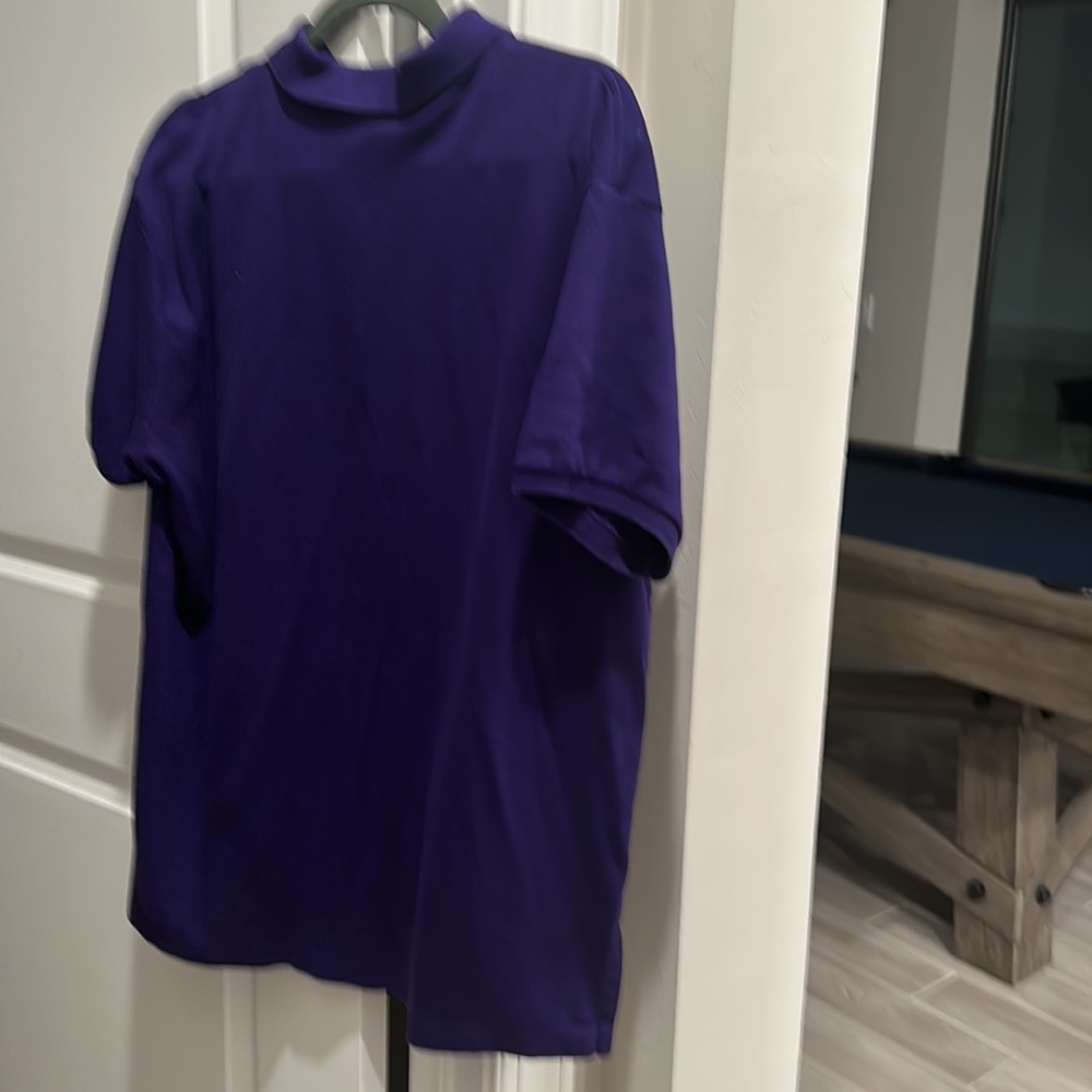 Polo Ralph Lauren Mens Shirt Size XL Classic Fit Purple with orange polo man - Picture 5 of 5